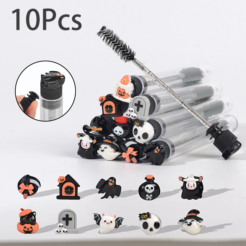 Eyelash Extension Eyeliner - 10 stuks Halloween Mascara Borsteltjes met